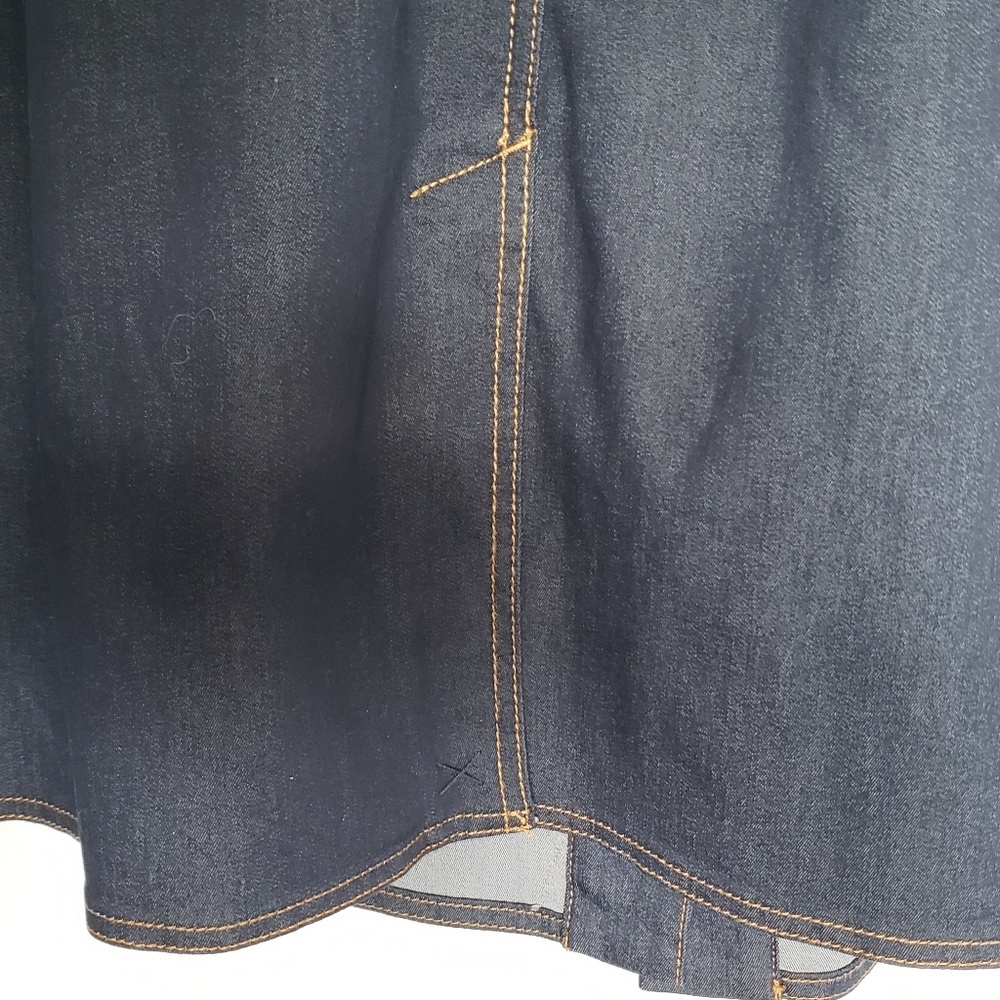 NWT Chico's dark denim tie waist vest dress jacket - Picture 5 of 7